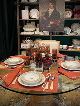 Plato Llano de Porcelana 'Decó'