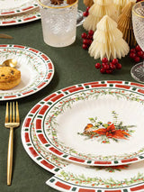 Pack 8 'Christmas Eve' Dinner Plates - Compostable Paper