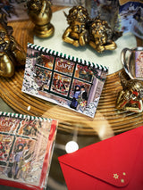 Tarjeta de Navidad y Adviento 'Escaparate de Navidad' - Café