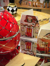 Pequeña Tarjeta de Navidad y Adviento 'Casas de Navidad' - Menta