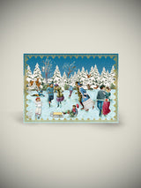 Mini Tarjeta de Adviento 'Escenas de Navidad' - Patinadores
