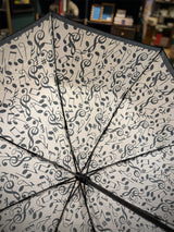 Paraguas Plegable 'Música' - Blanco