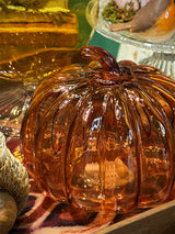 Figura Decorativa 'Calabaza' de Cristal - Naranja