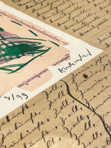 Original Lithograph 'Writing Book' - Pierre Alechinsky