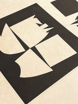 Serigrafía Original 'Blanco y Negro Geométrico' - Victor Vasarely