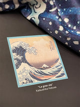 Pañuelo Estampado 'La Gran Ola' 90x90 cm - Katsushika Hokusai