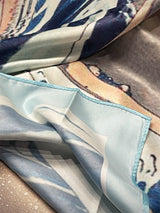 Pañuelo Estampado 'La Gran Ola' 90x90 cm - Katsushika Hokusai