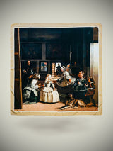 Pañuelo Estampado 'Las Meninas' 90x90 cm - Velázquez