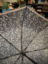 Paraguas Plegable 'Música' - Negro