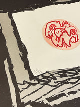 Aguafuerte Original 'Fenêtres - Brun' - Pierre Alechinsky