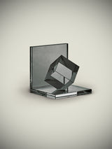 'Déco' Glass Bookend - Grey