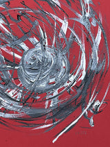 Original Painting 'Sphere on Red' - 29.5x29.5 cm - Federico Font