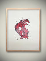 Pintura Original 'Explosión en Rojo' - 65x50 cm - Federico Font