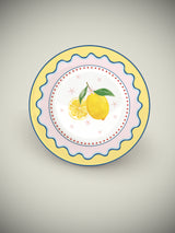 Plato de Postre de Porcelana 'Fruit Mania' Limones