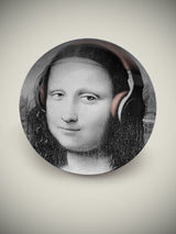 plato-decoracion-ceramico-mona-lisa-auriculares-rosas