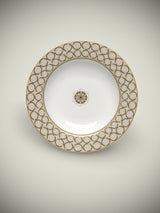 Plato Hondo de Porcelana 'Decó'
