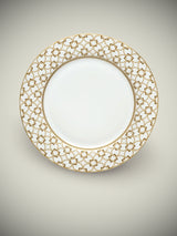 Plato Llano de Porcelana 'Decó'