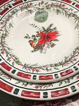 Pack 8 'Christmas Eve' Dinner Plates - Compostable Paper