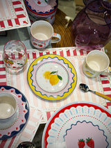 Plato de Postre de Porcelana 'Fruit Mania' Limones