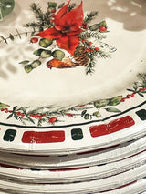 Pack 8 'Christmas Eve' Dessert Plates - Compostable Paper