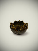Portavela Decorativo 'Lotus' - Verde Oscuro