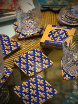 Set de 6 Posavasos 'Fleur de Lys' - Emblema Monarquía Francesa