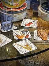 Juego de 6 Posavasos 'Instrumentos'