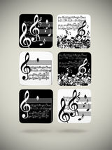 Juego de 6 Posavasos 'Música'