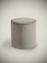 Pouf Redondo 'Countra' - Gris y Limón