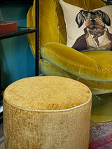 Pouf Redondo 'Burelles' - Amarillo Mostaza