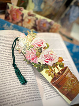 Tarjeta y Punto de Libro 'Roses & Pot'