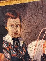 Réplica Cuadrito al Óleo 'Little Boy' - Vintage