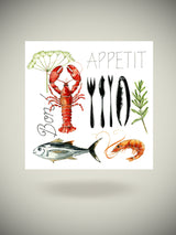 Pack de 20 Servilletas de Papel 'Fish Food' - 33x33 cm