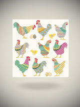 Pack de 20 Servilletas de Papel 'Galli e Galline' - 33x33 cm