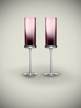 Set de 2 Copas de Champagne de Cristal 'Classy Fun' - 190 ml - Púrpura