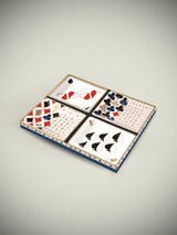 Juego de 4 Pequeños Vacíabolsillos de Porcelana 'Casino'