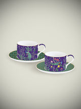 Set de 2 Tazas con Plato 'Imperial Peacock' - 240 ml
