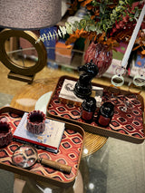 Bandeja Decorativa Rectangular 'Galateo' - Peacock - 51x32,5x4,5 cm