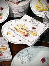 Pack de 20 Servilletas de Papel 'Les Fromages' - 33x33 cm