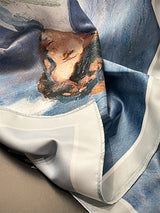 Pañuelo Estampado 'Paseo a Orillas del Mar' 90x90 cm - Sorolla