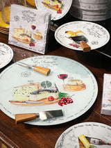 'Les Fromages' Glass Turntable - 32cm