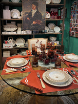 Plato Llano de Porcelana 'Decó'