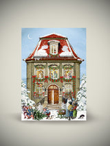 Tarjeta Calendario de Adviento 'Casa de Navidad' - Beige