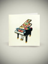 Tarjeta Filigrana de Papel 'Piano'