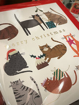 Tarjeta de Navidad 'Festive Cats' - Caroline Gardner