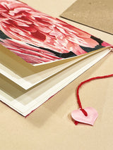 Greeting Card 'Patchwork Peonies' - Handmade