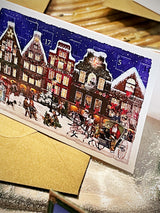 Mini Tarjeta de Adviento 'Escenas de Navidad' - Casas