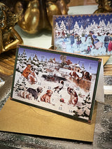 Mini Tarjeta de Adviento 'Escenas de Navidad' - Perros