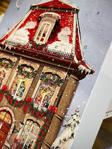 Tarjeta Calendario de Adviento 'Casa de Navidad' - Beige