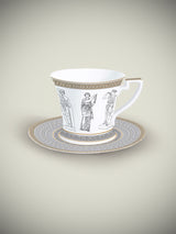 Taza y Plato de Porcelana 'Palladium' - 200 ml